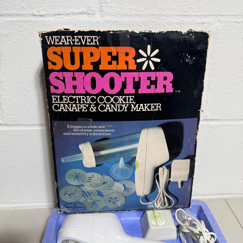 Vintage Wear-Ever Super Shooter Electric Cookie Canape Candy Maker 70001 - Picture 2 of 16